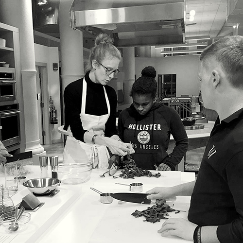 Cooking School Students