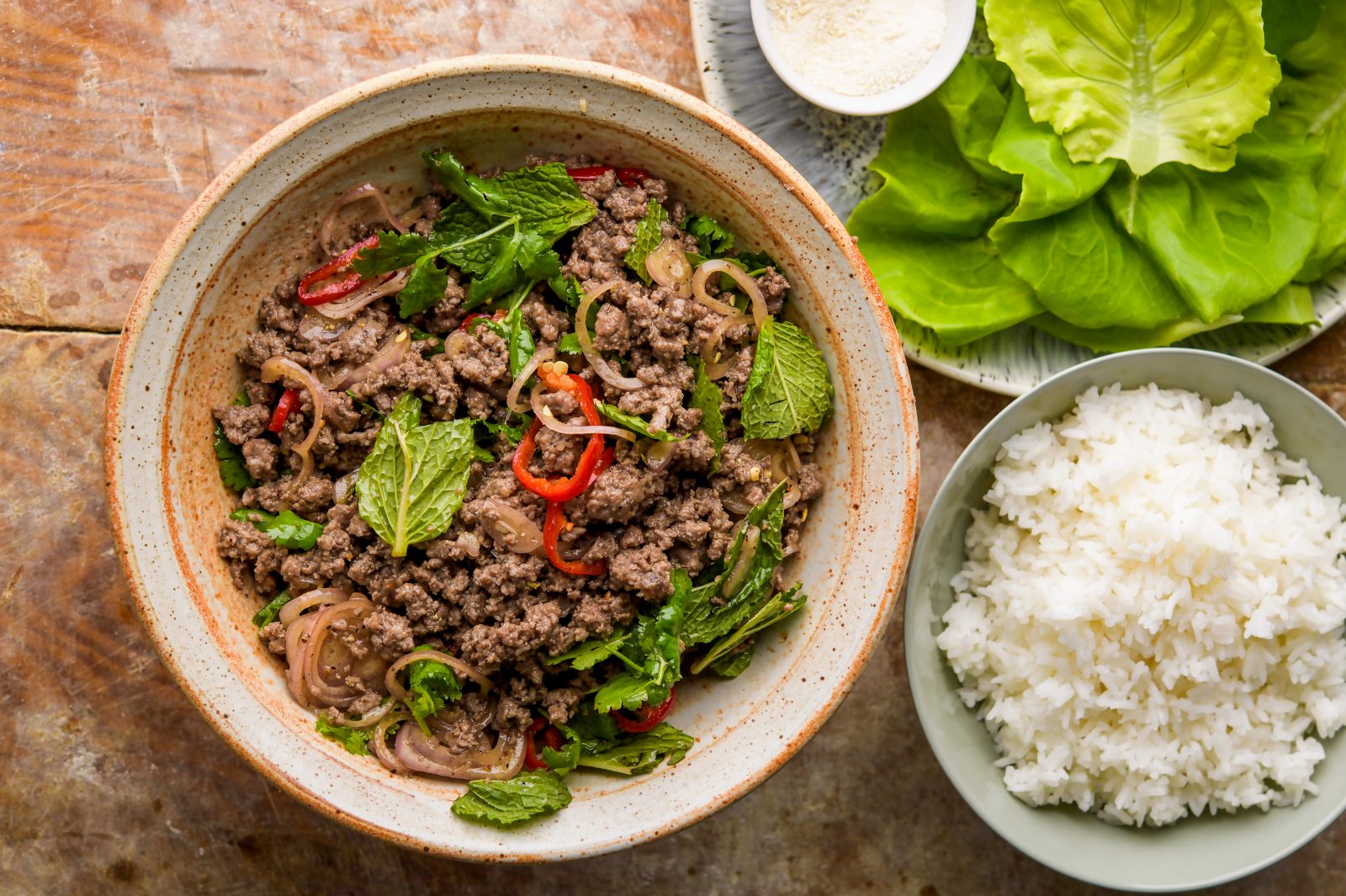 Spicy Beef Salad Mint Cilantro