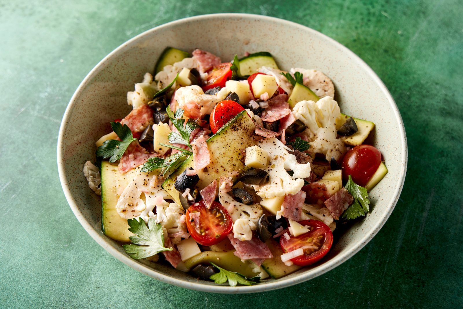 Antipasto Zucchini Cauliflower Salad
