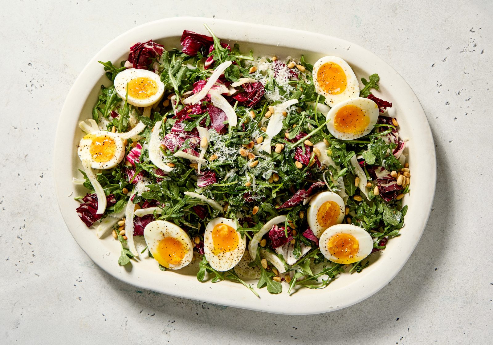 Arugula Fennel Salad Lemon Anchovy Vinaigrette