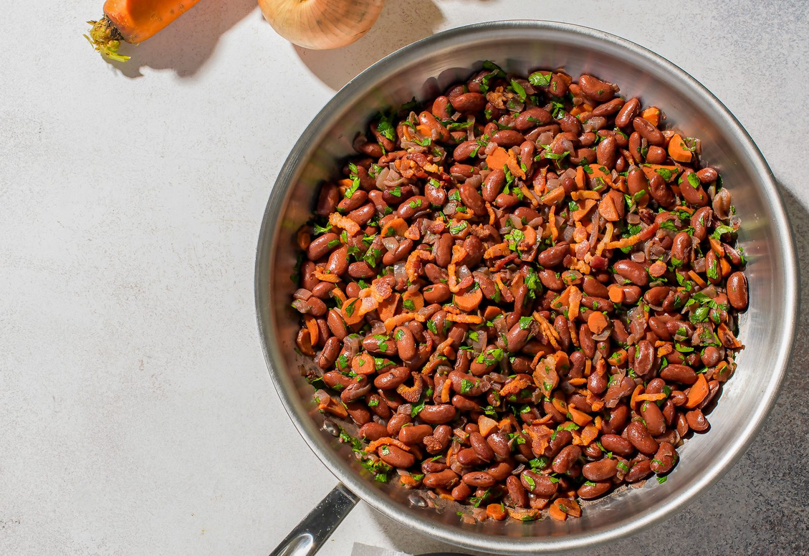 Bacon Red Wine Braised Kidney Beans