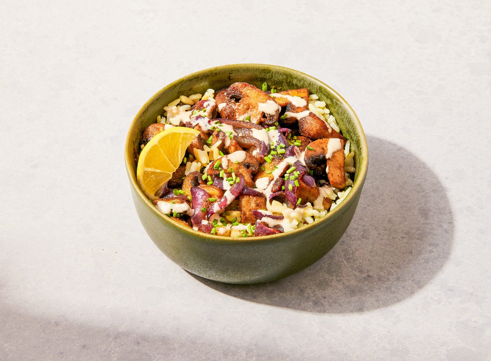 Baharat Mushrooms Tahini Lemon Sauce