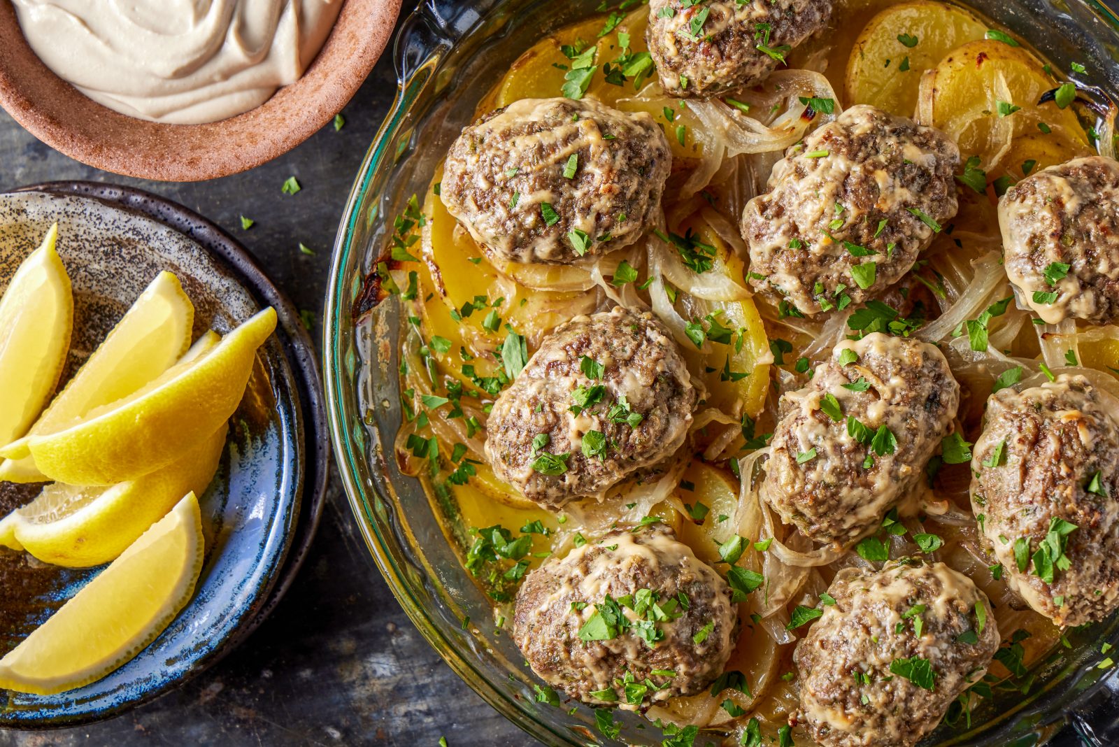 Baked Kefta Tahini