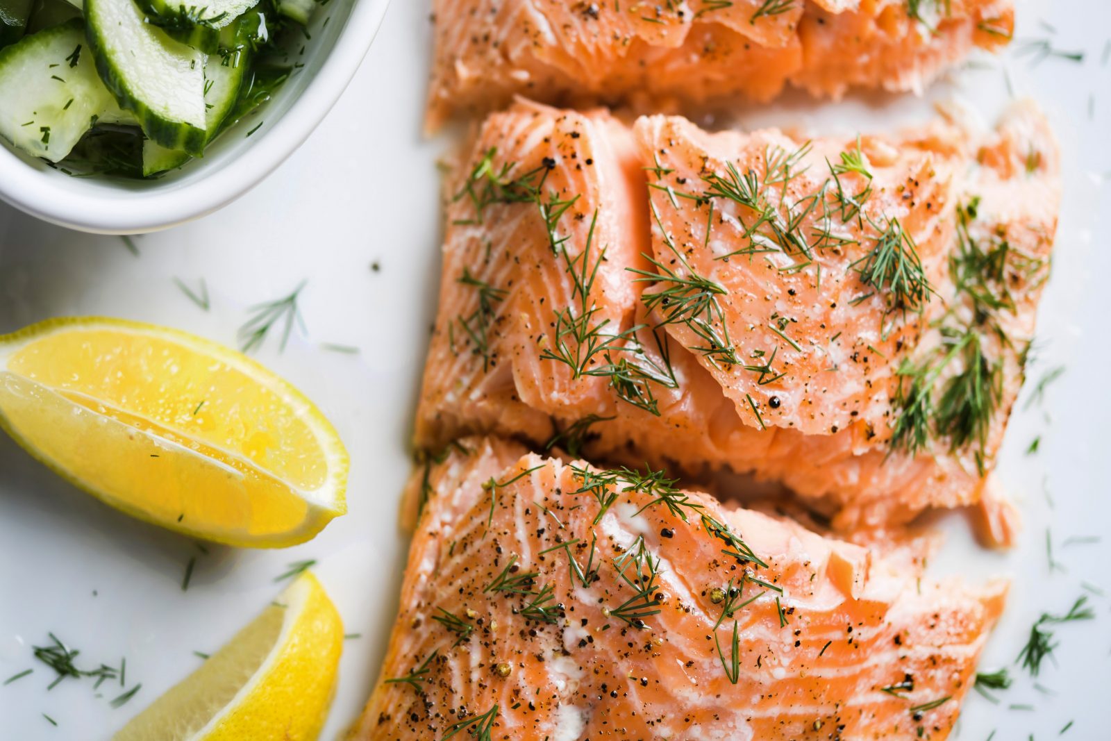 Baked Salted Salmon Dill