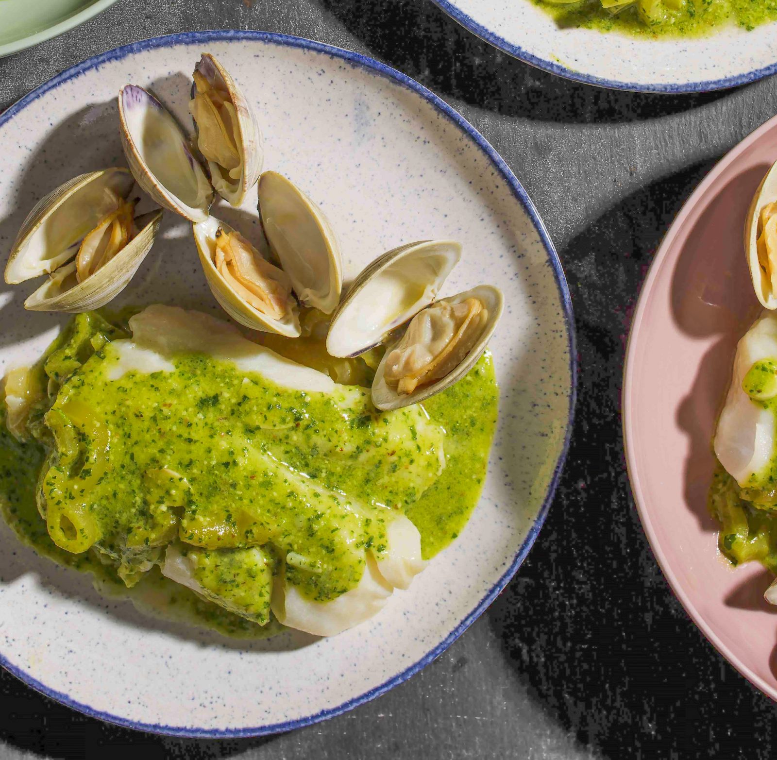 Basque Fish Clams Parsley Garlic Sauce