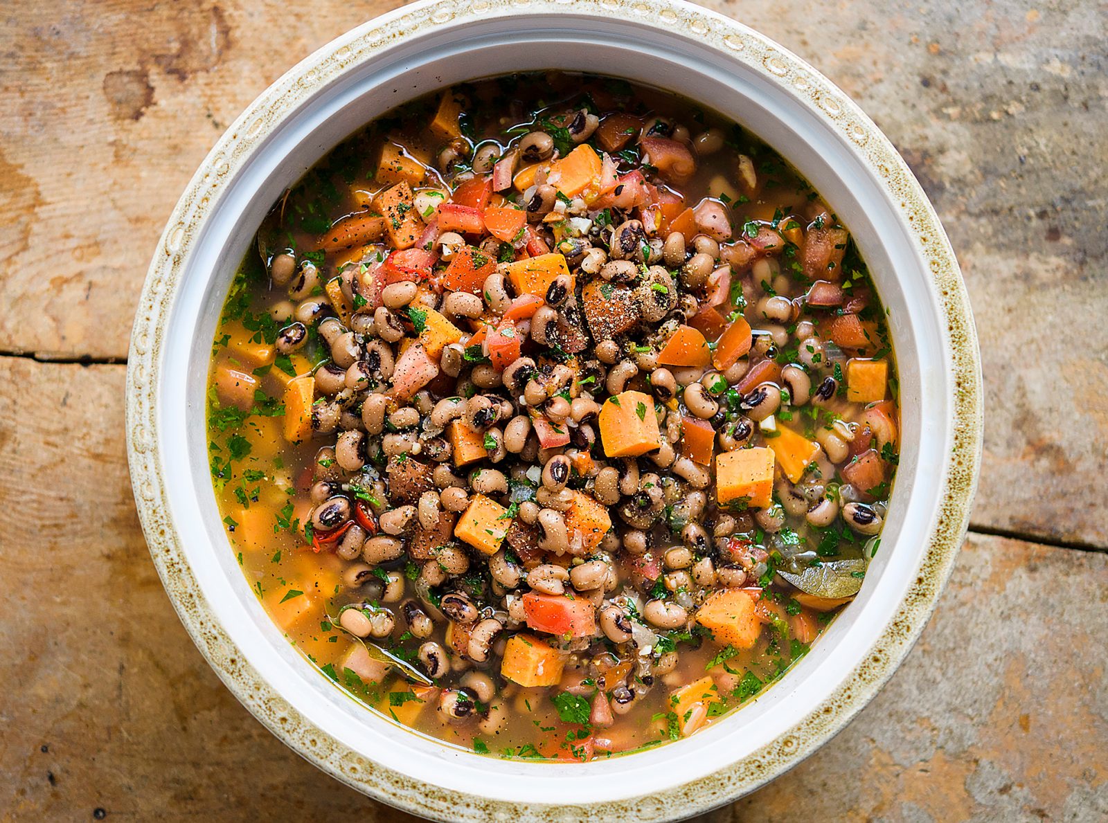 Black Eyed Pea Sweet Potato Stew