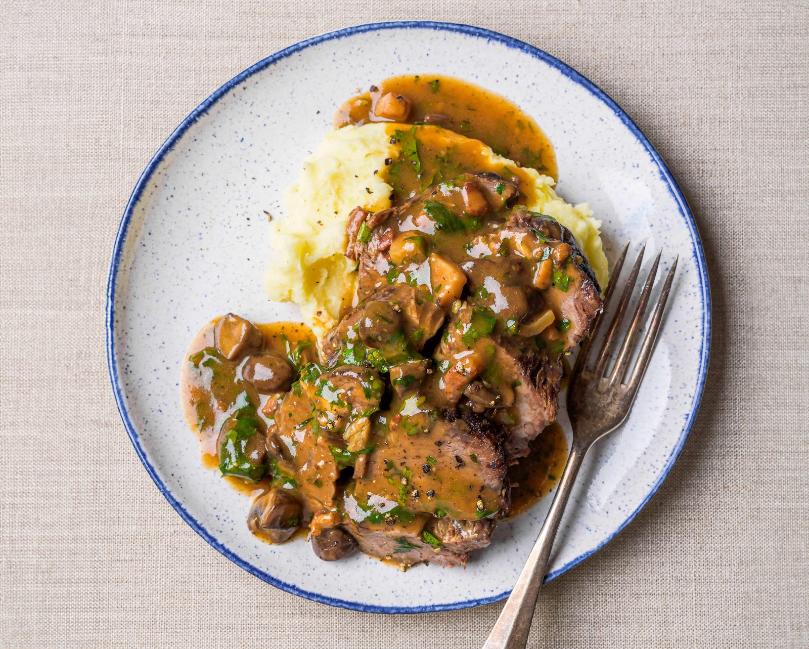 Braised Beef Pancetta Mushrooms Red Wine