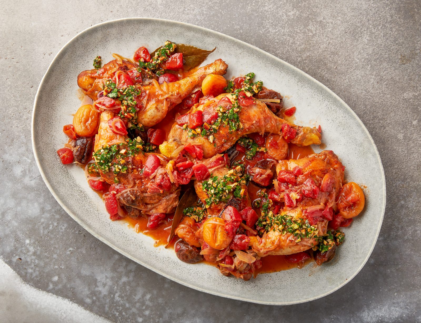 Brandy Braised Chicken Garlic Dried Fruits