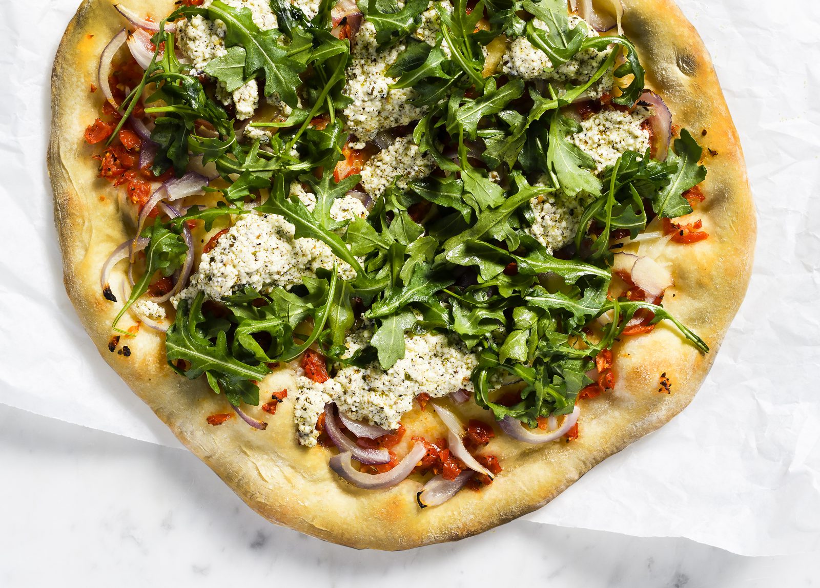 Brazilian Pizza Ricotta Zaatar Arugula