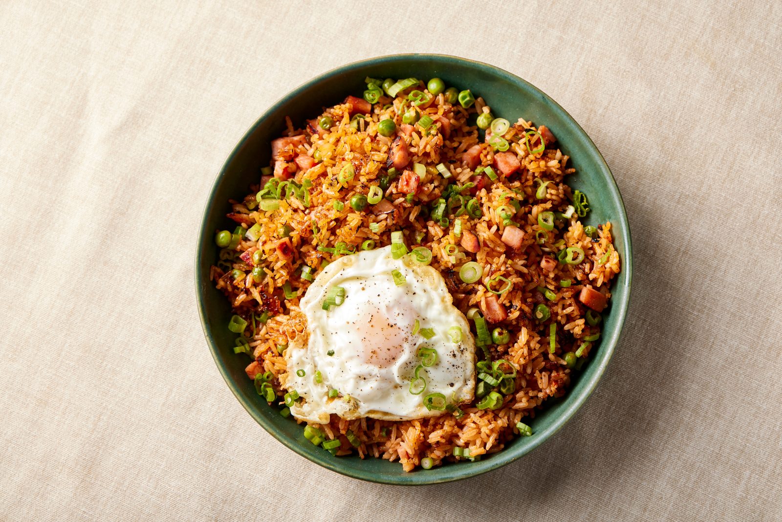 Butter Fried Red Rice Ham