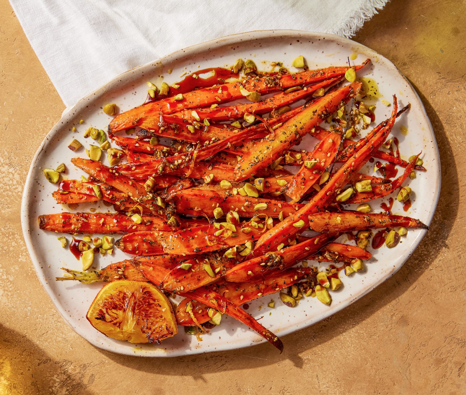 Butter Roasted Carrots Zaatar Pomegranate Molasses