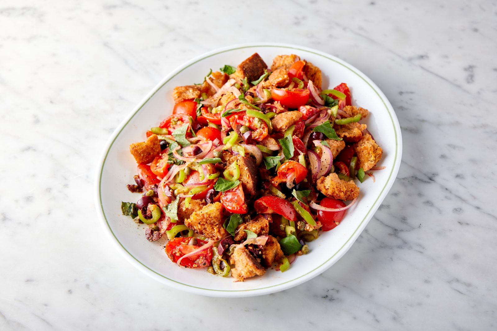 Calabrian Panzanella Olives Capers