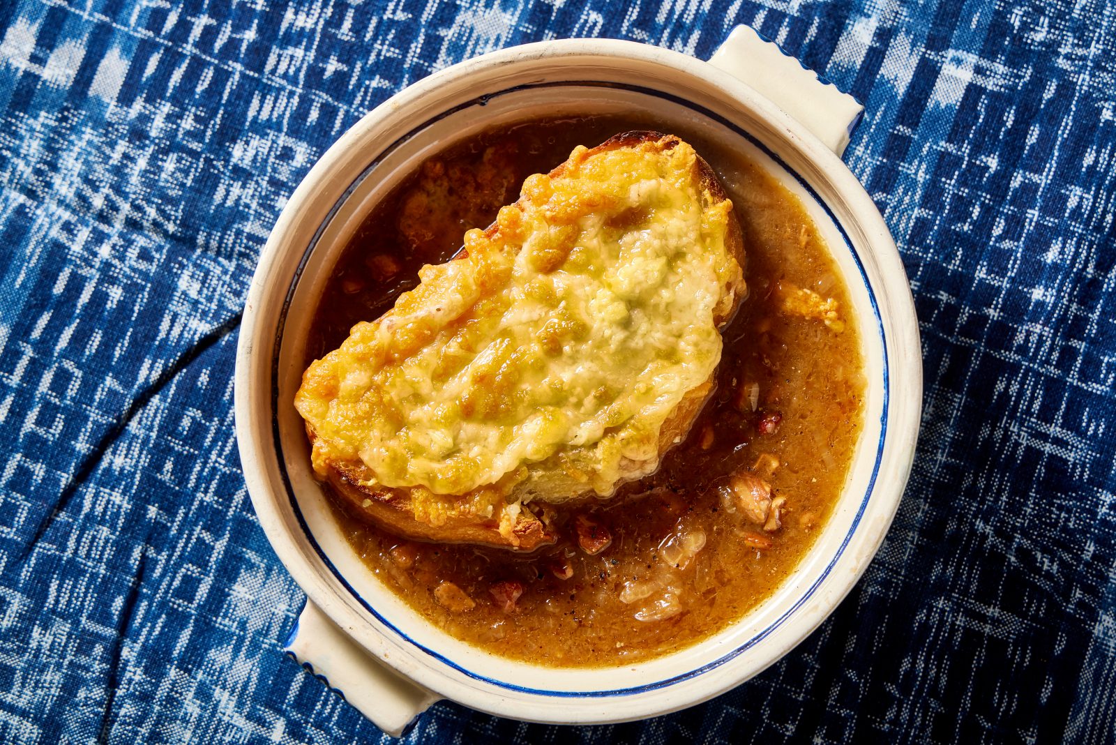 Calabrian Style Onion Soup Cheese Toasts