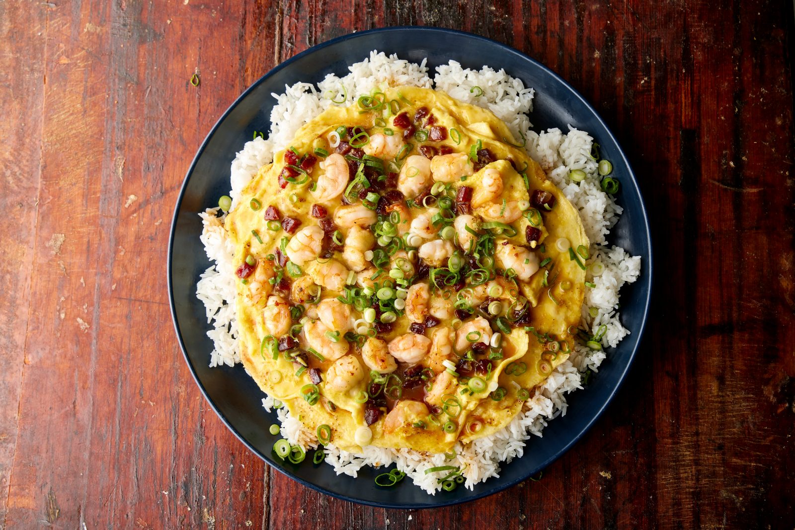 Cantonese Shrimp Omelet Rice