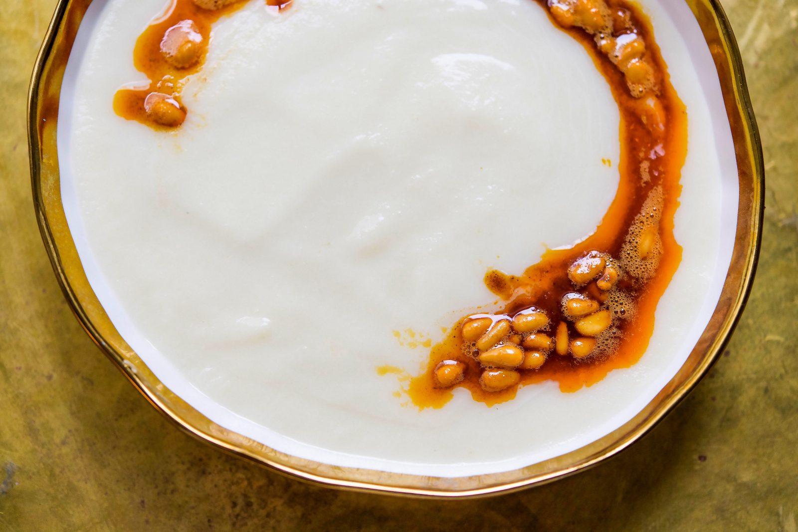 Cauliflower Soup Brown Butter Pine Nuts