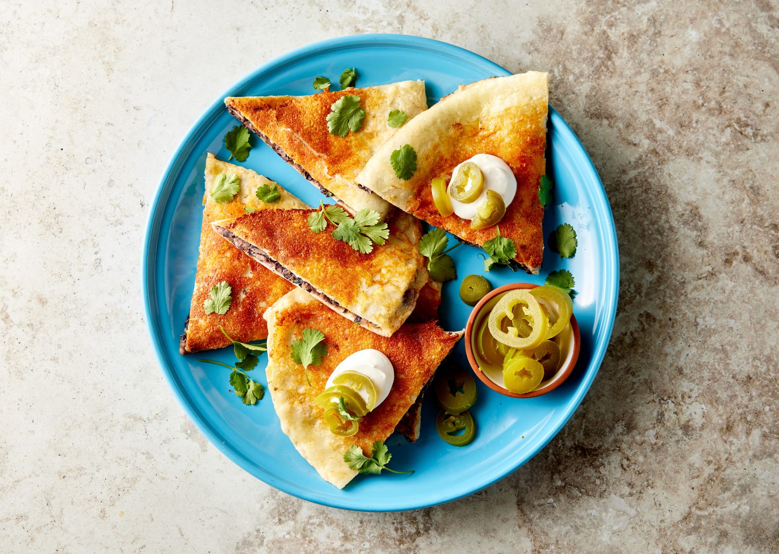 Cheese Toasted Black Bean Quesadillas