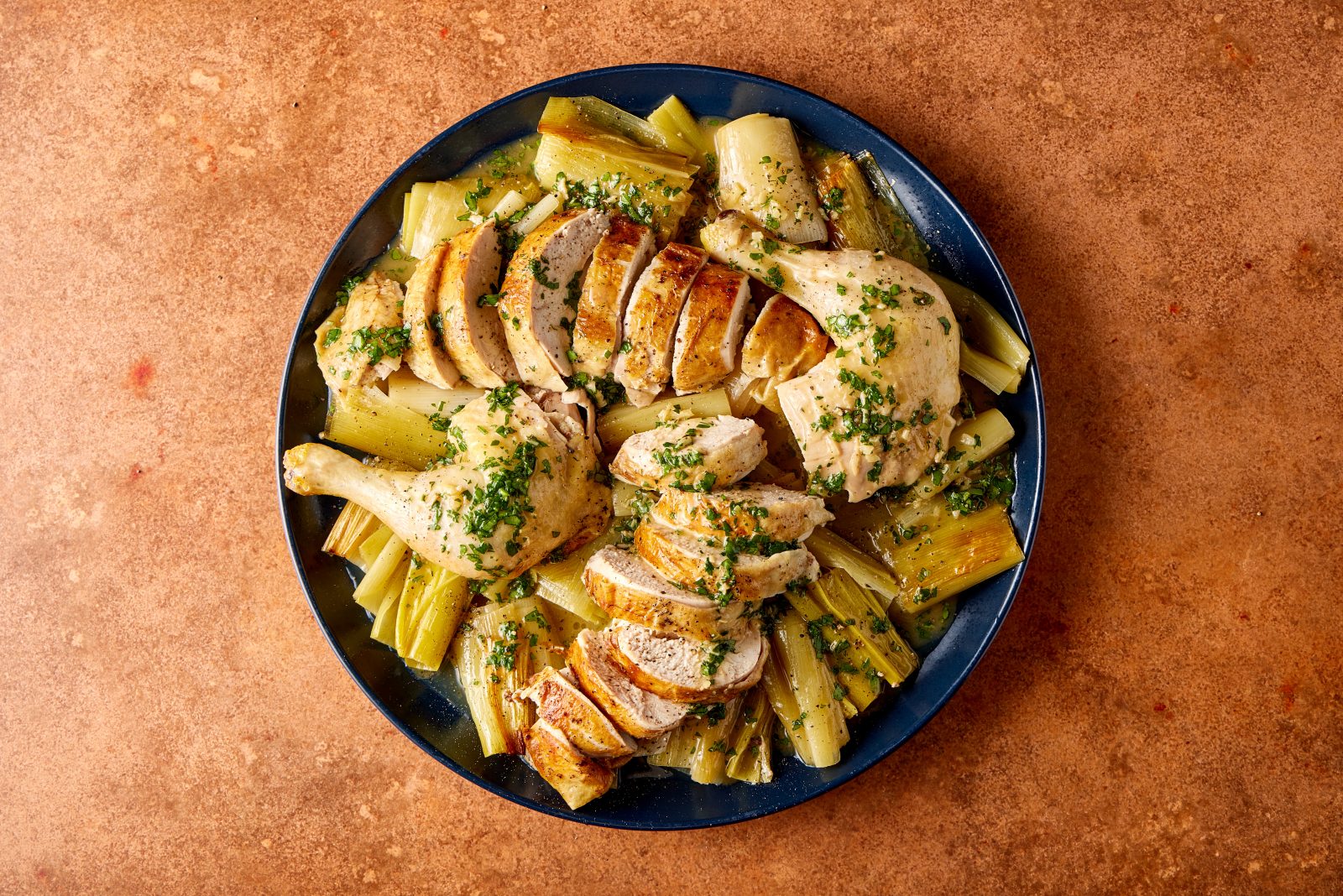 Chicken Cocotte White Wine Braised Leeks