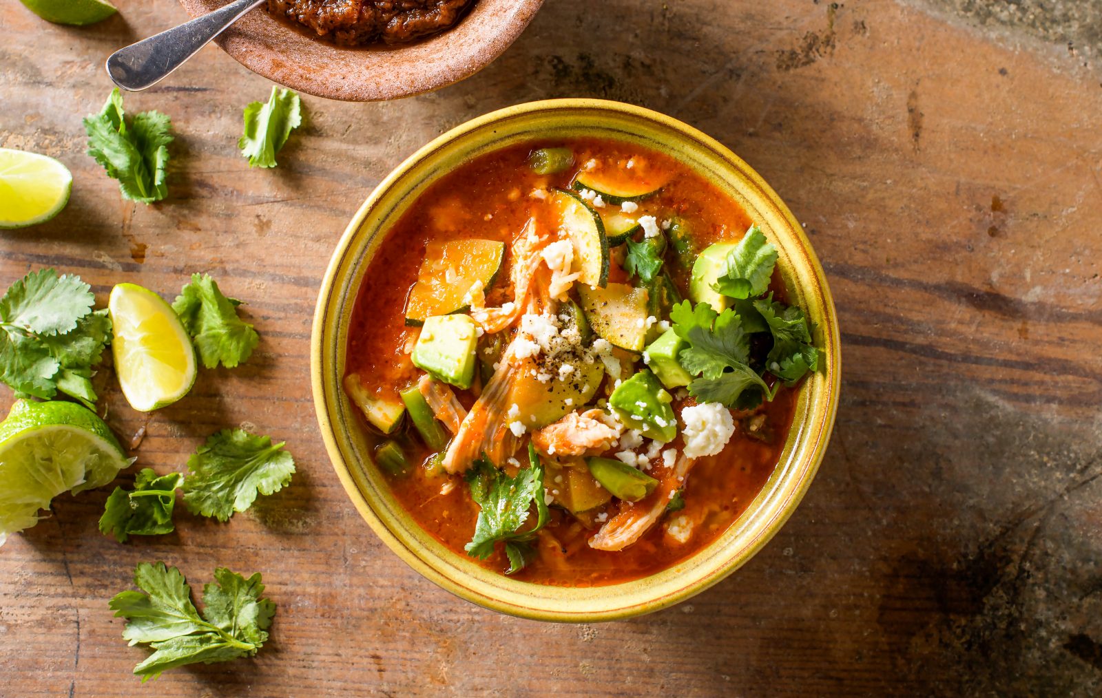 Chicken Vegetable Soup Chipotle Chilis Caldo Tlalpeno