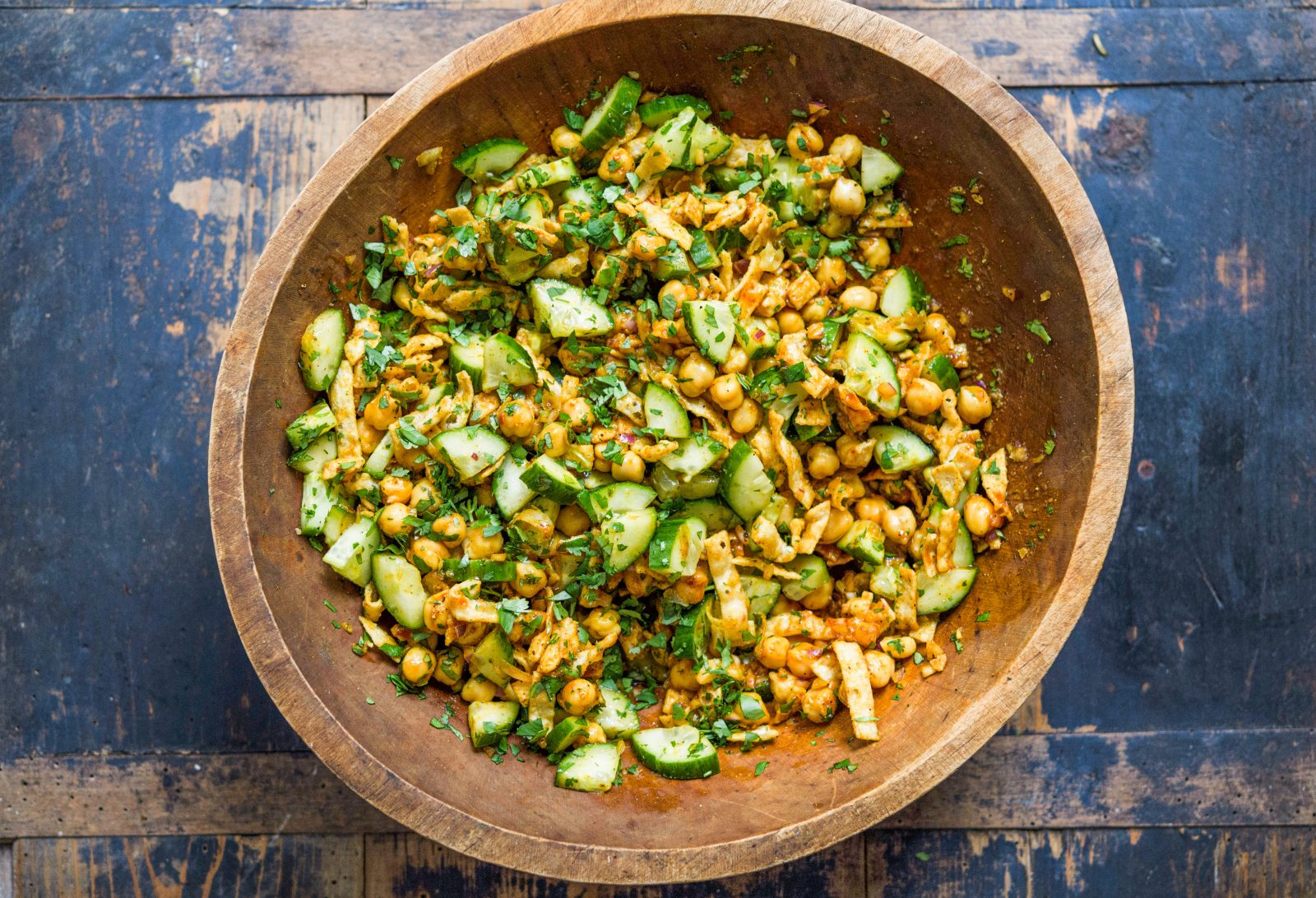 Chickpea Cucumber Salad Chana Chaat