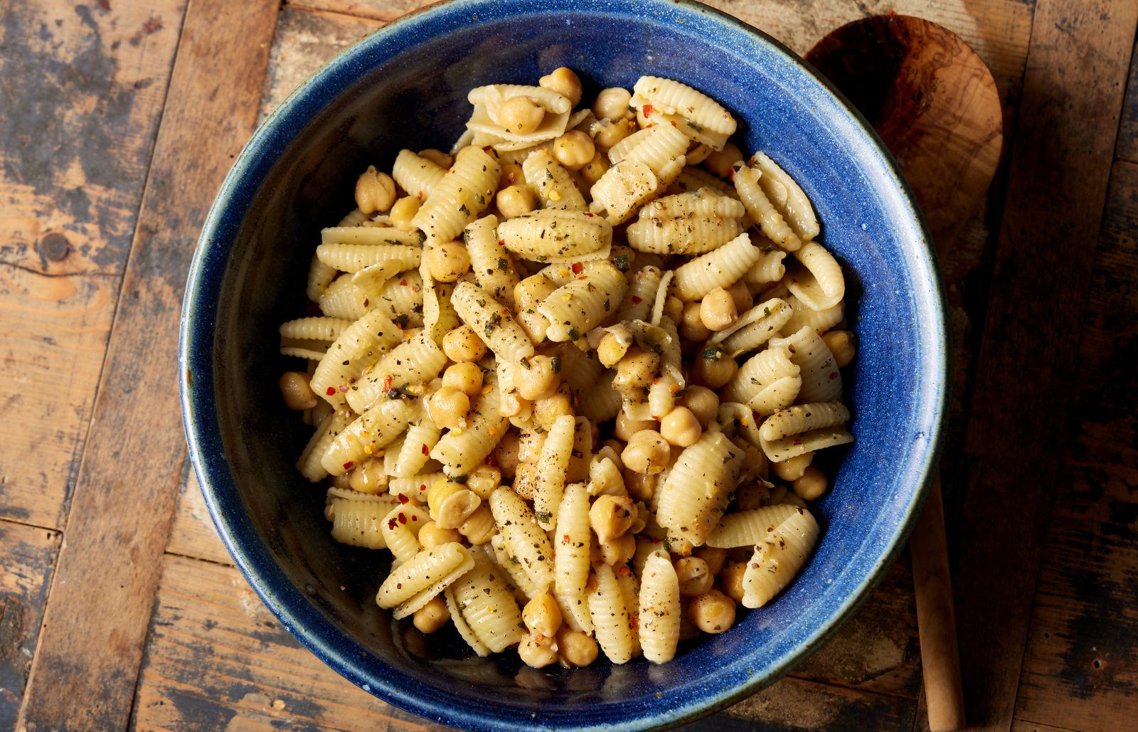Chickpeas Pasta Herbs Anchovies