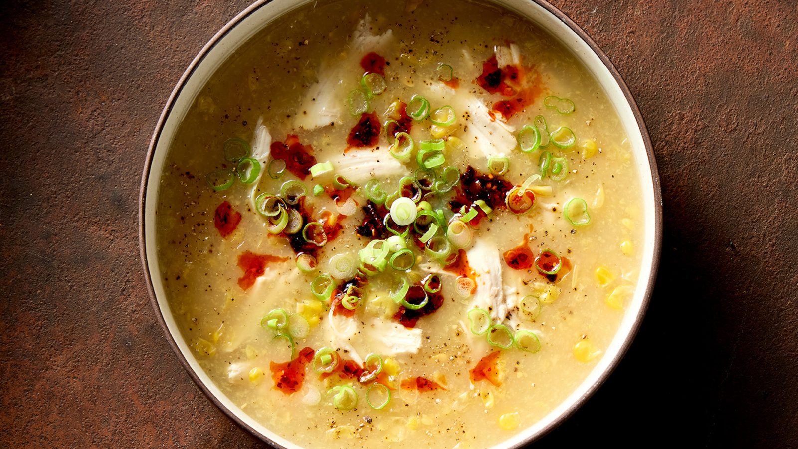 Chili Crisp Chicken Corn Soup