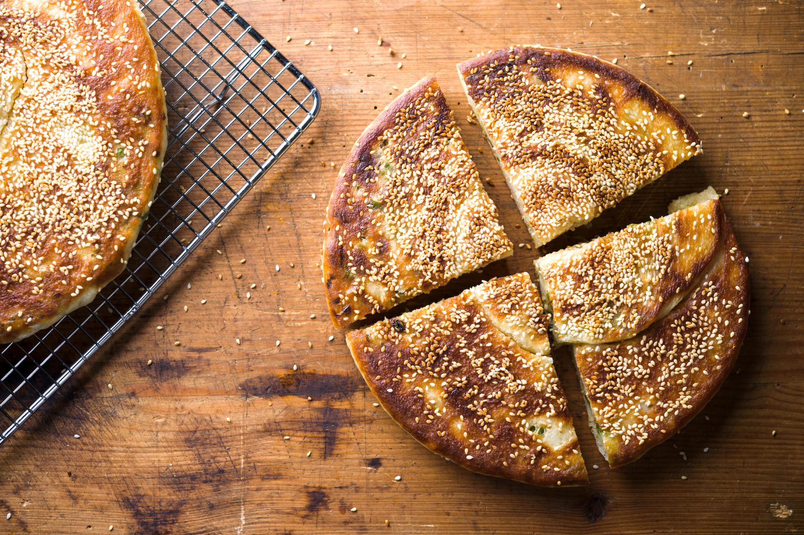 Chinese Sesame Scallion Pancake