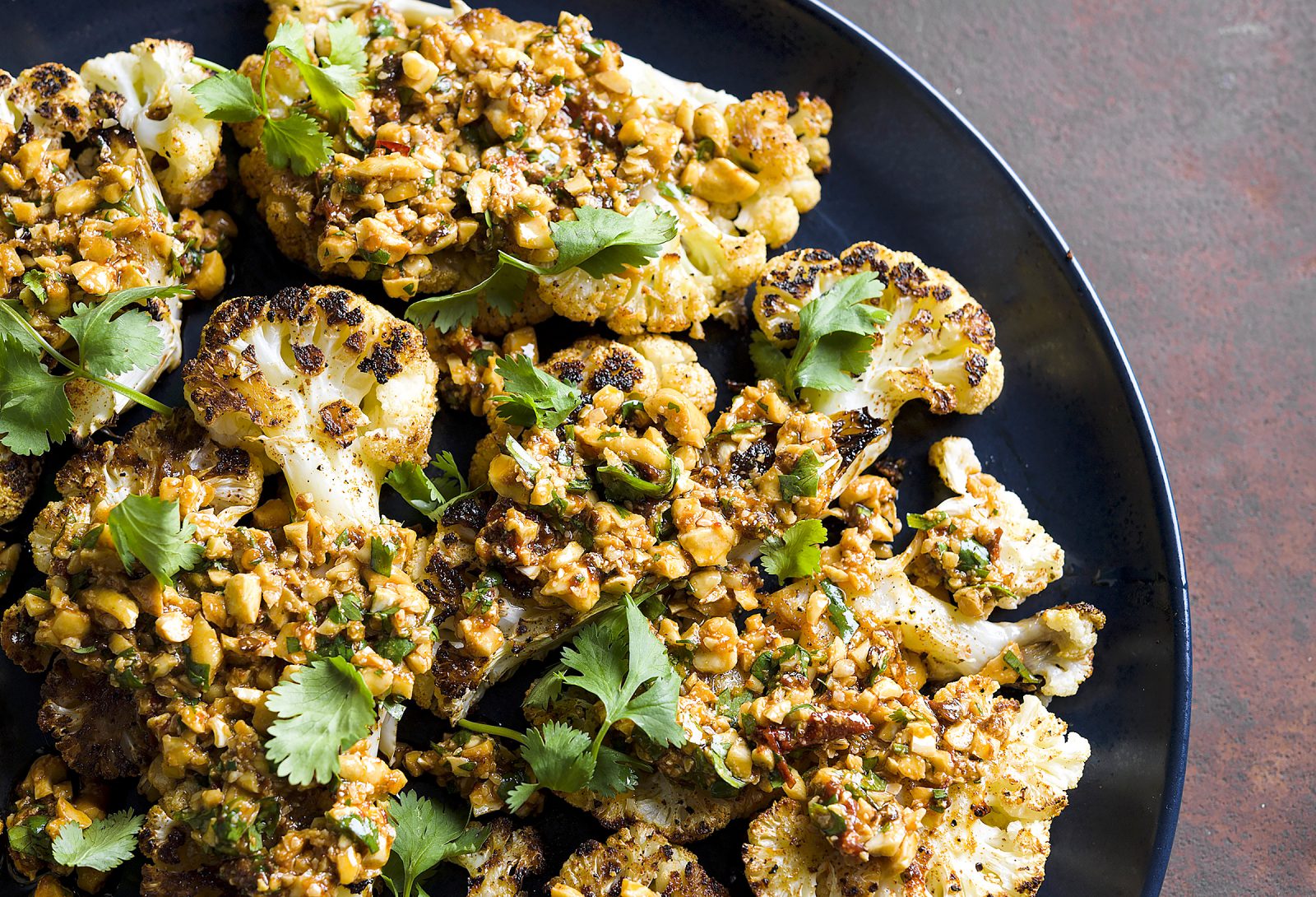 Chipotle Cashew Cauliflower Steaks