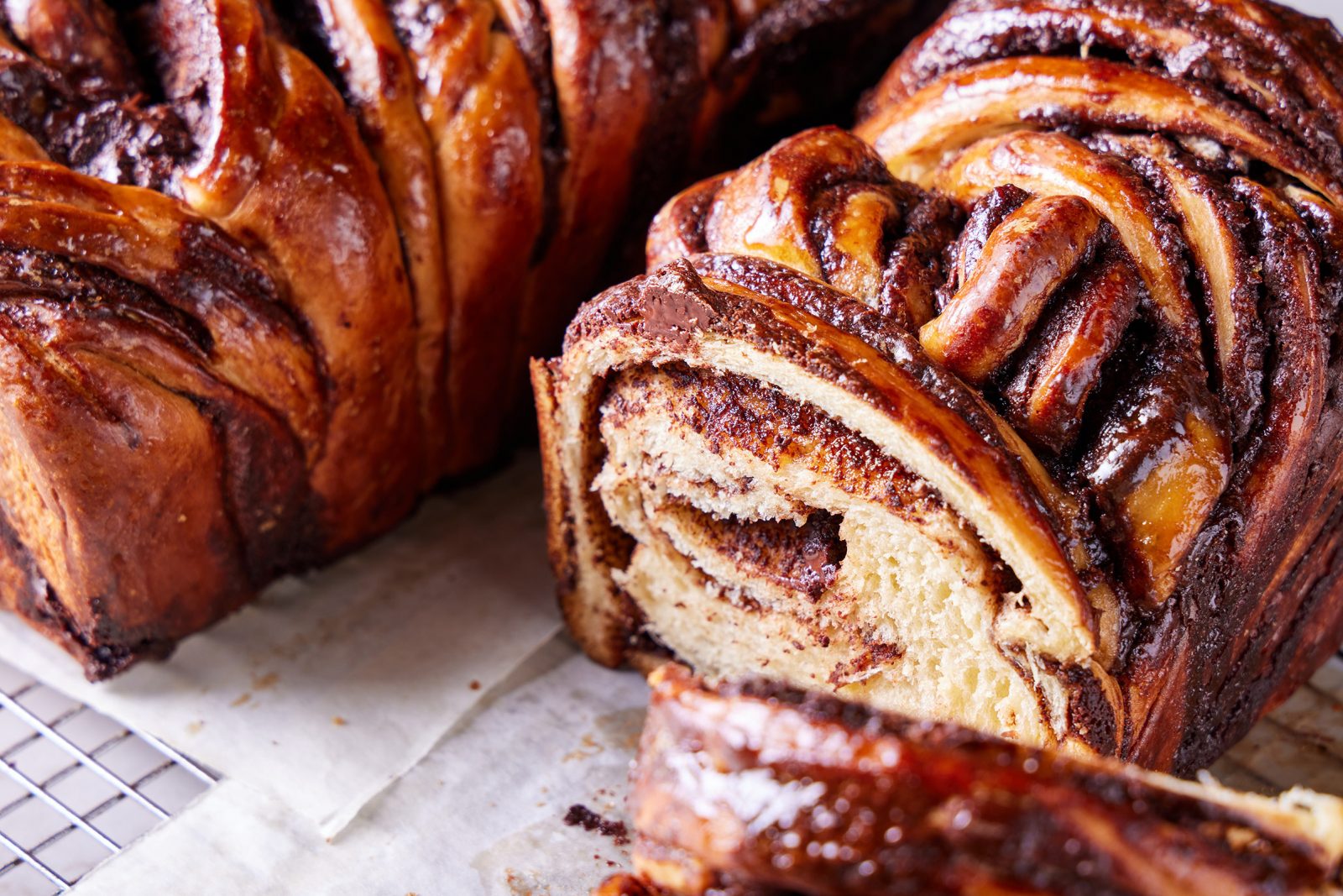 Chocolate Tahini Babka