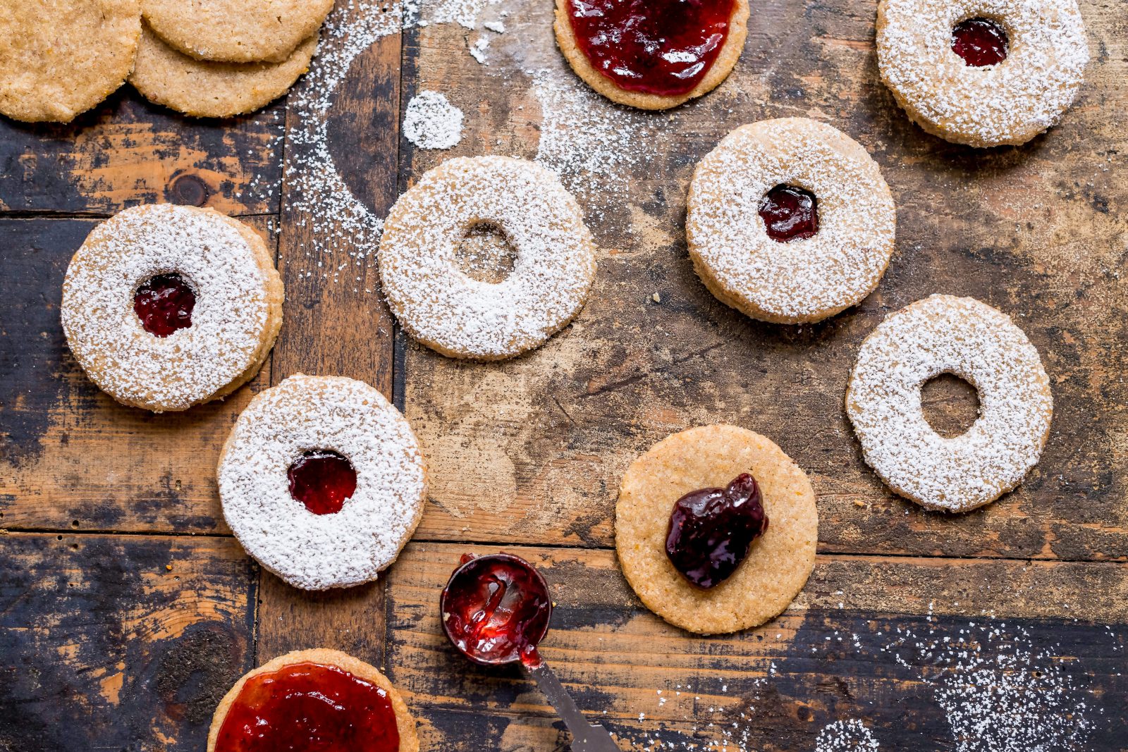 Citrus Plum Linzer Cookies