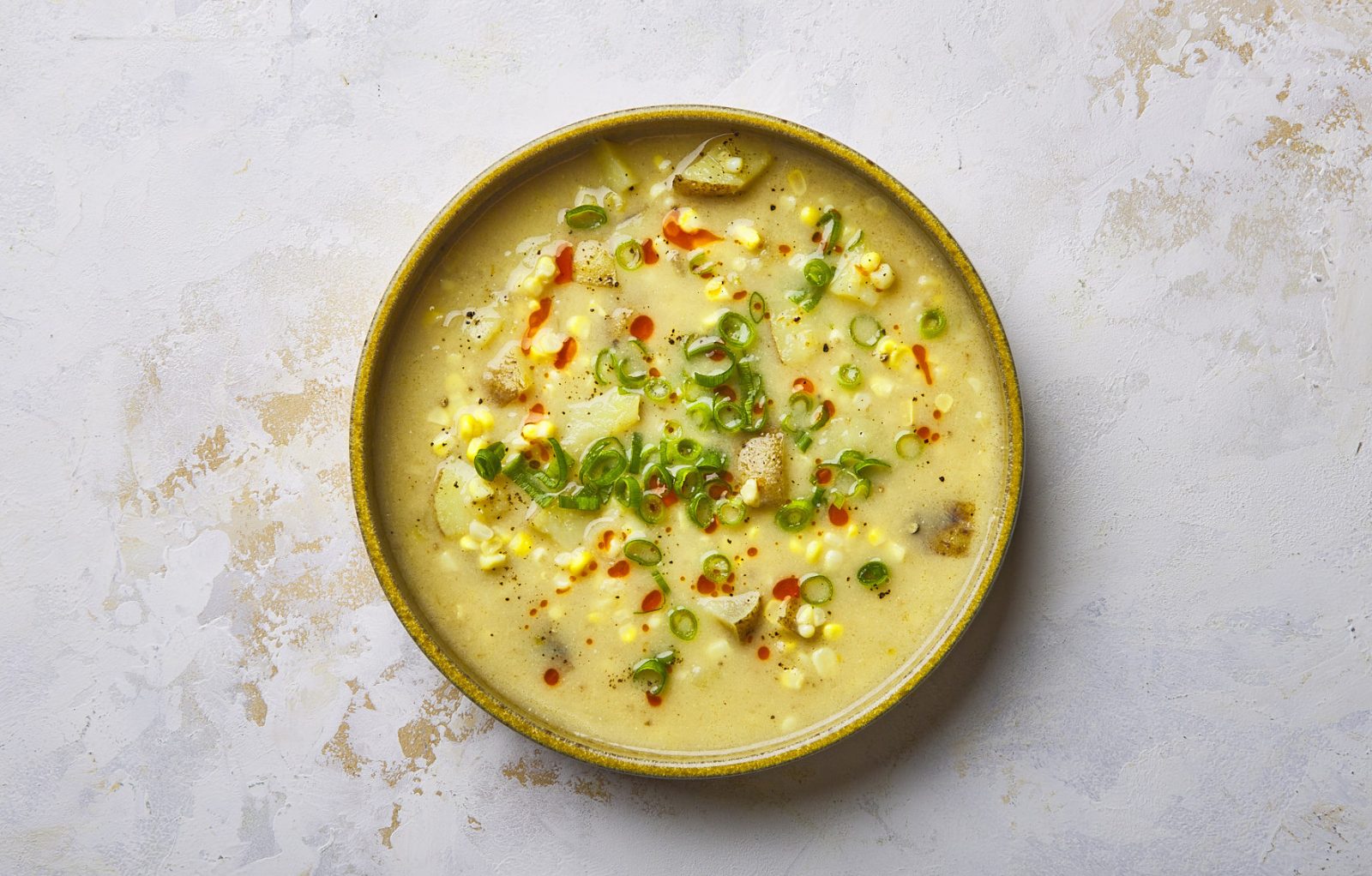 Corn Chowder Miso Scallions