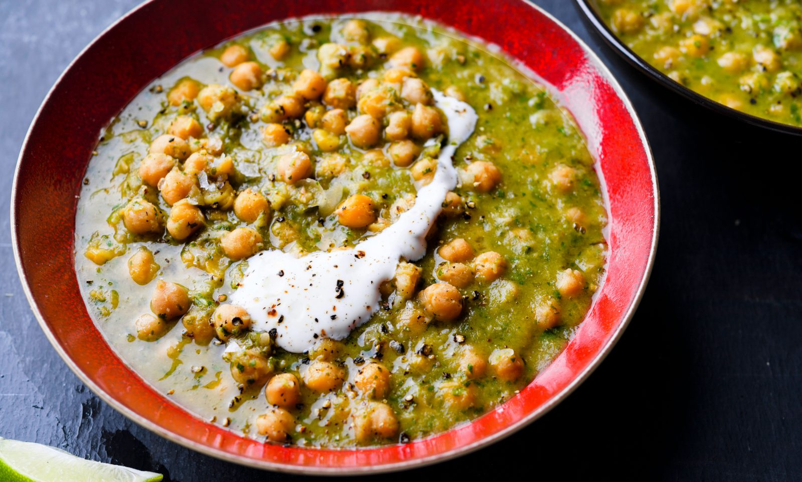 Curried Chickpea Cilantro Scallions