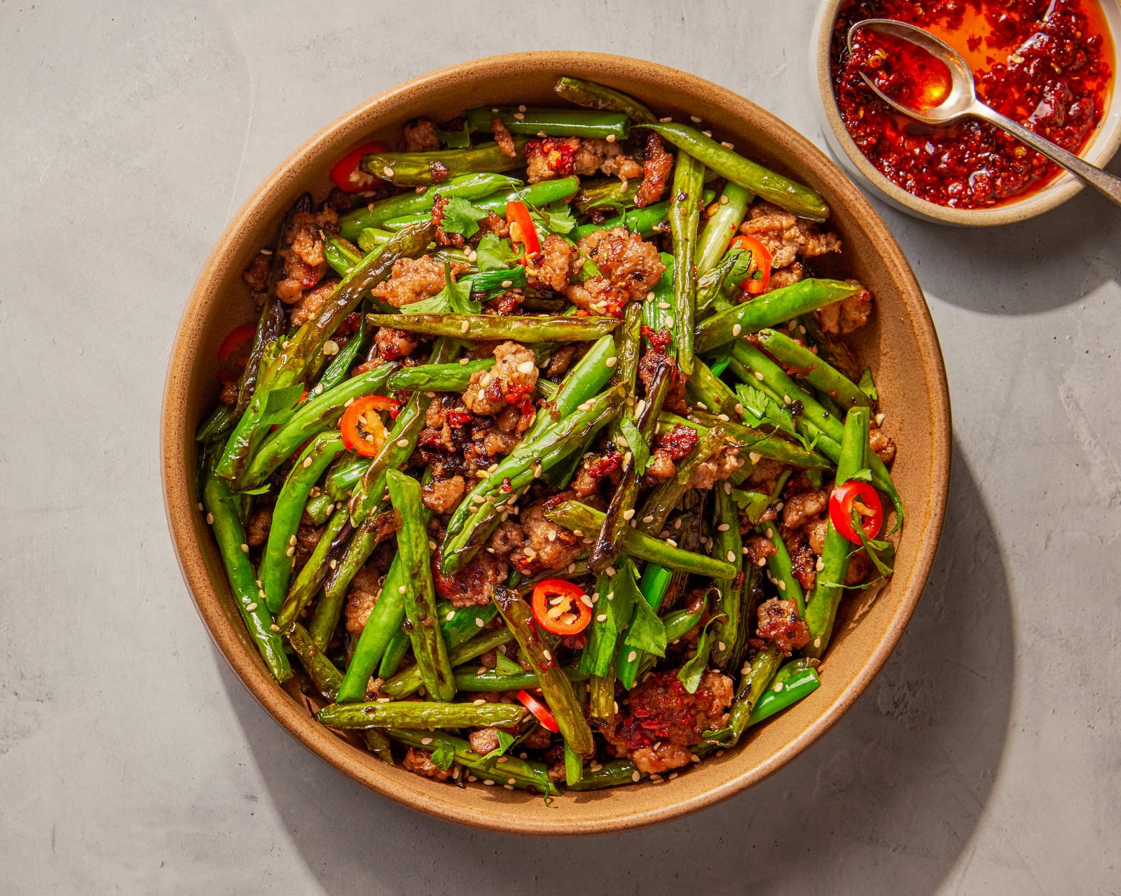 Dry Fried Green Beans Pork Scallions