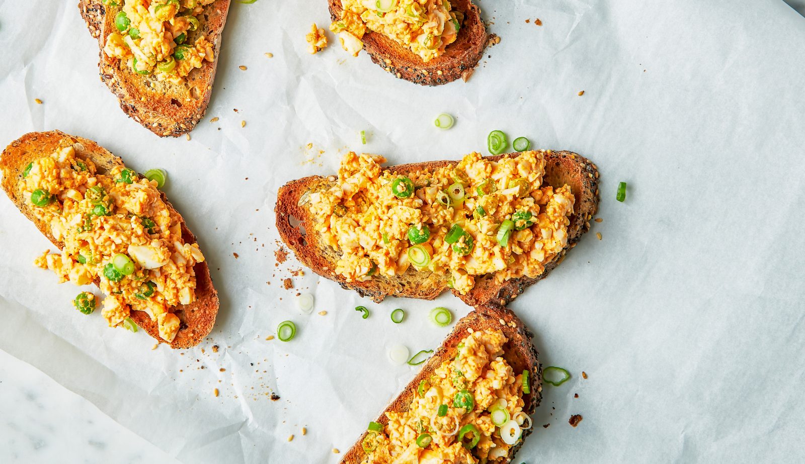 Egg Salad Gochujang Sesame Scallions