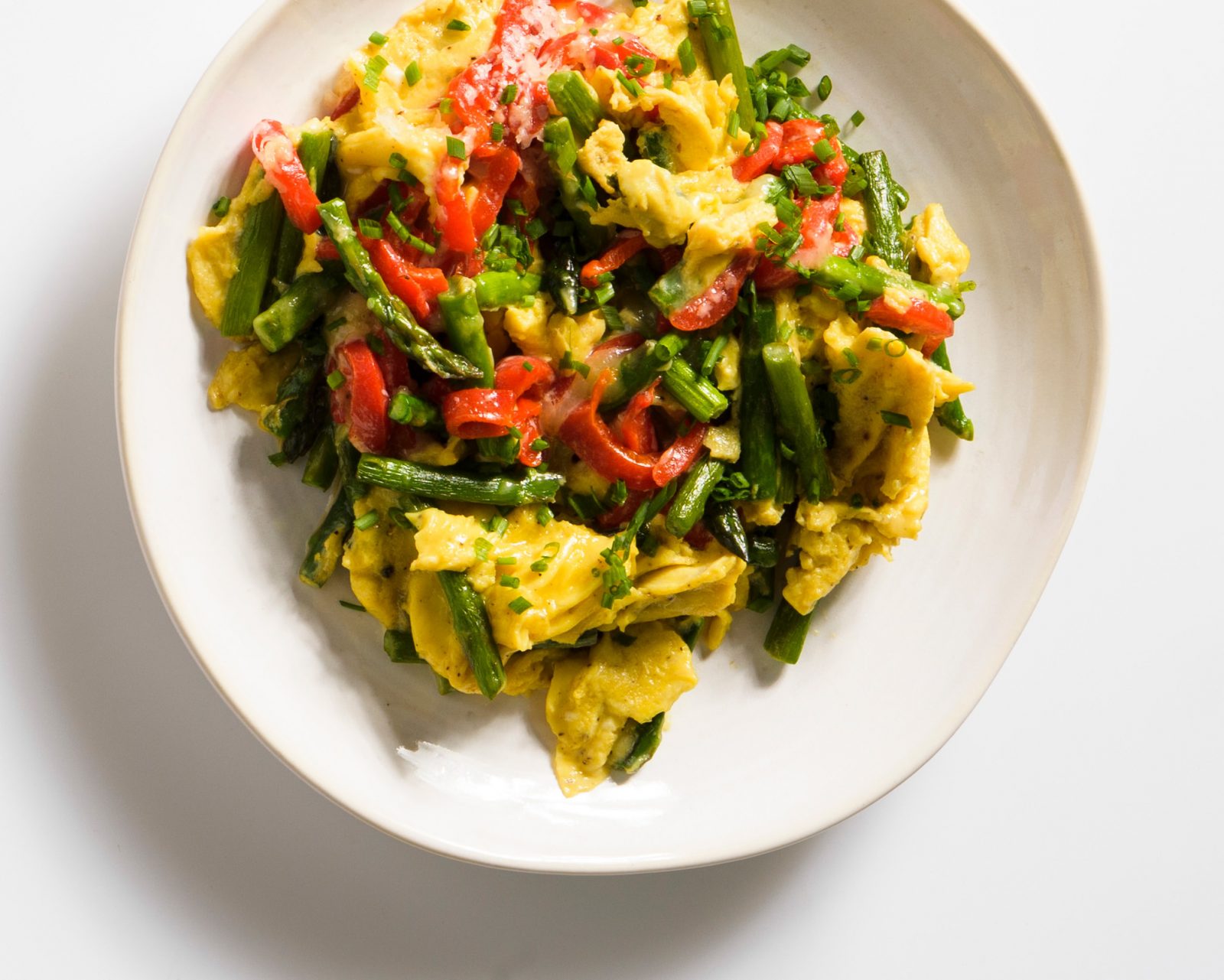 Eggs Asparagus Roasted Peppers Manchego