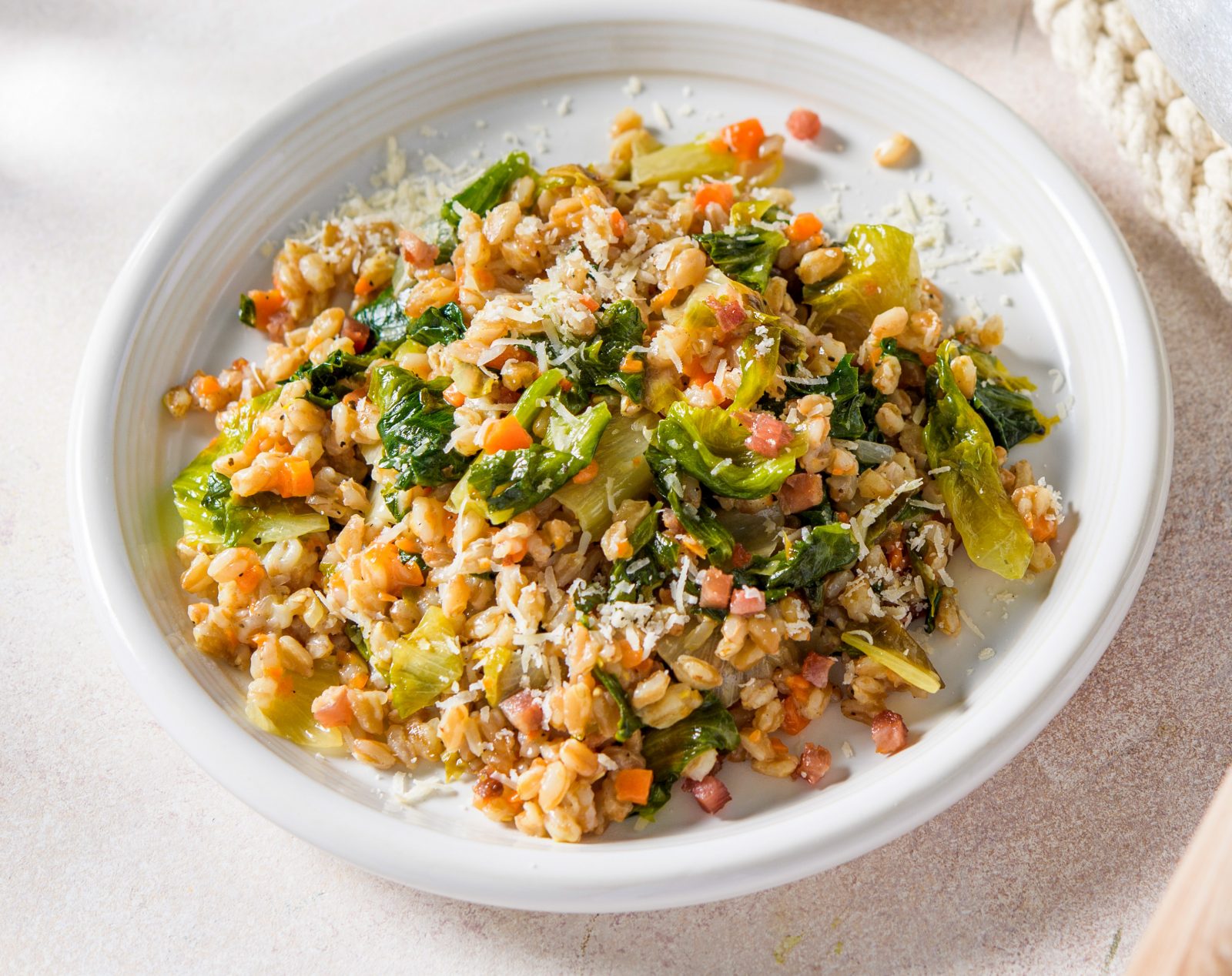 Farro Pancetta Escarole Parmesan