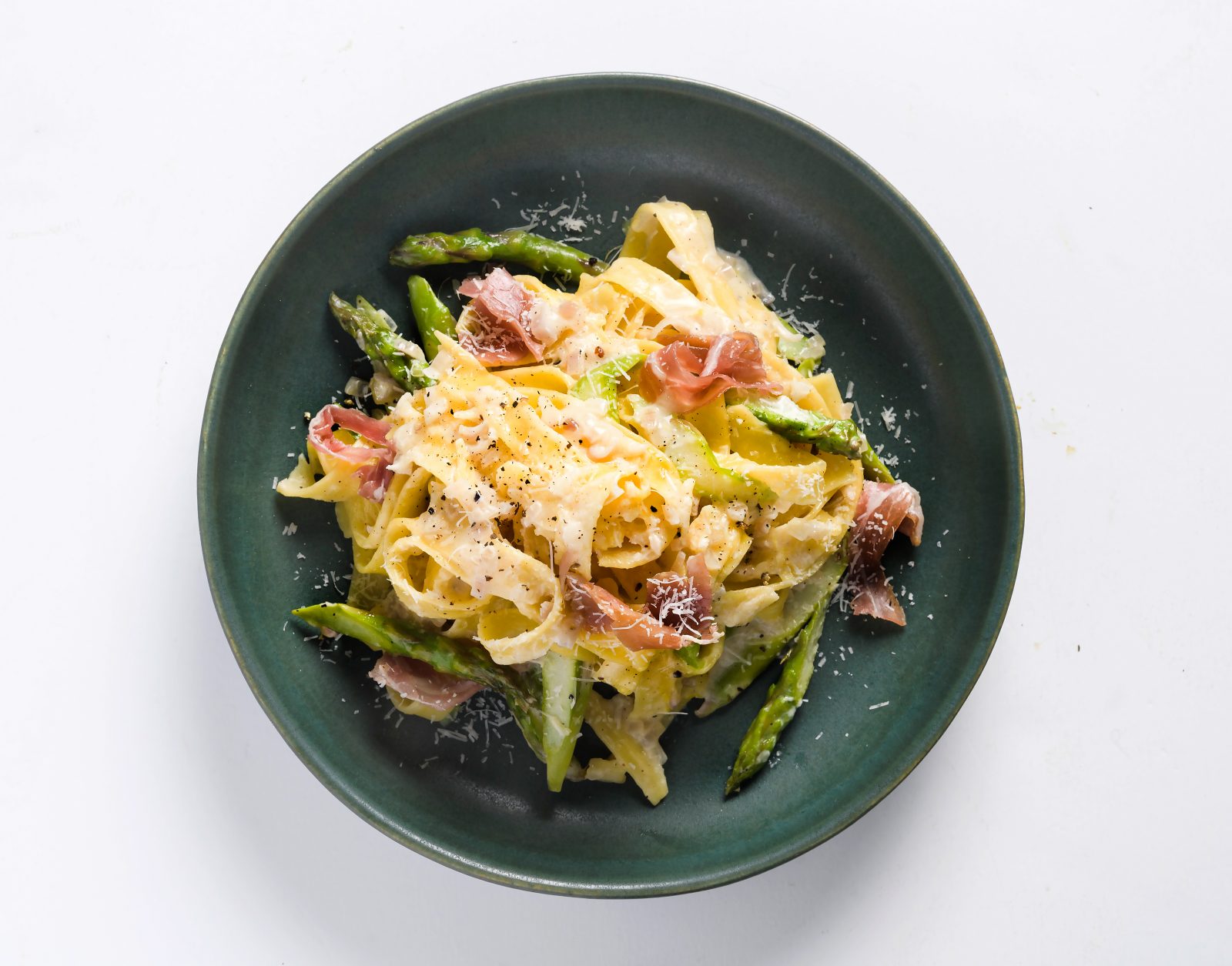 Fettuccine Asparagus Lemon Prosciutto