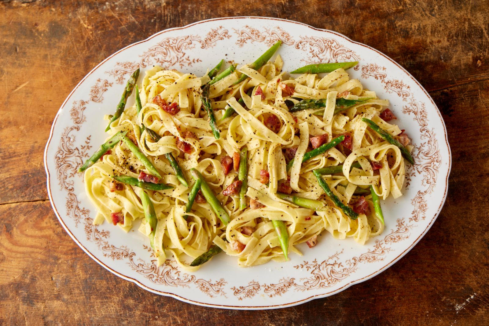 Fettuccine Asparagus Pancetta