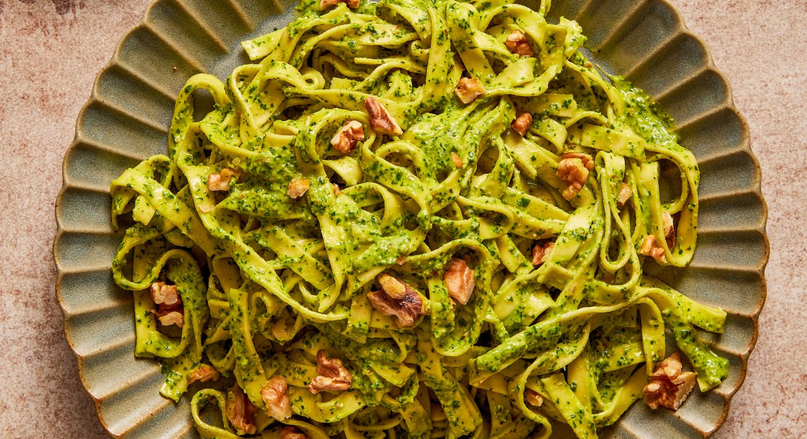 Fettuccine Miso Kale Pesto