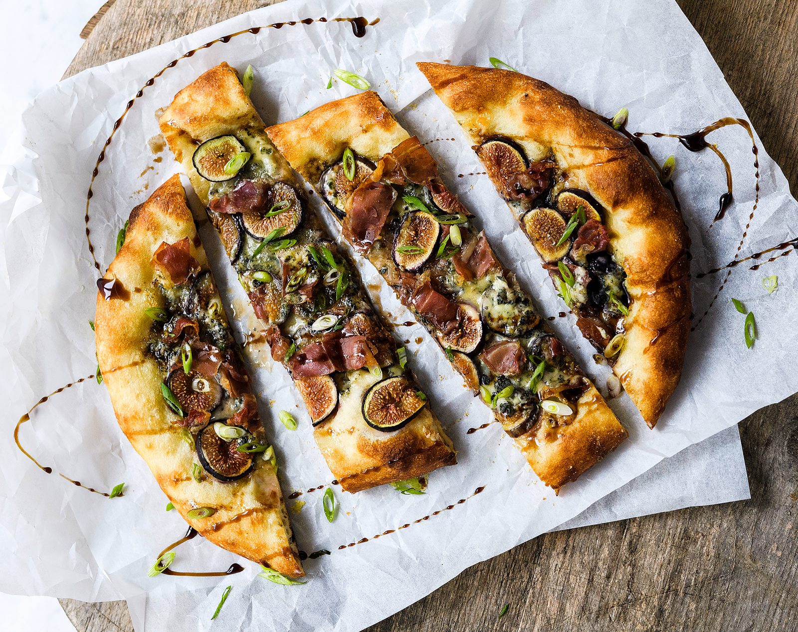 Fig Blue Cheese Prosciutto Pizza