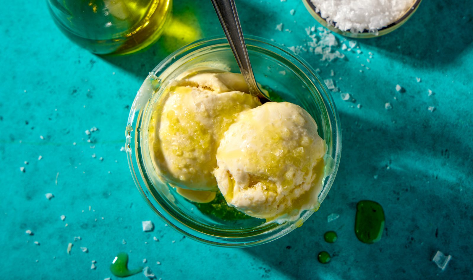 Food Processor Lemon Olive Oil Ice Cream Spoon