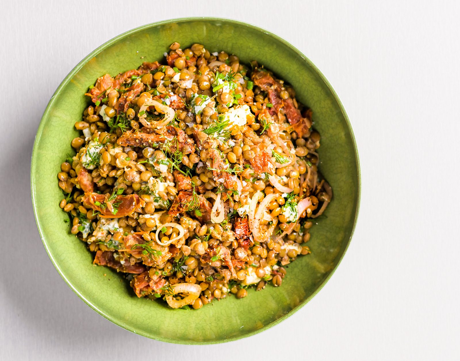 French Lentils Sun Dried Tomatoes Blue Cheese