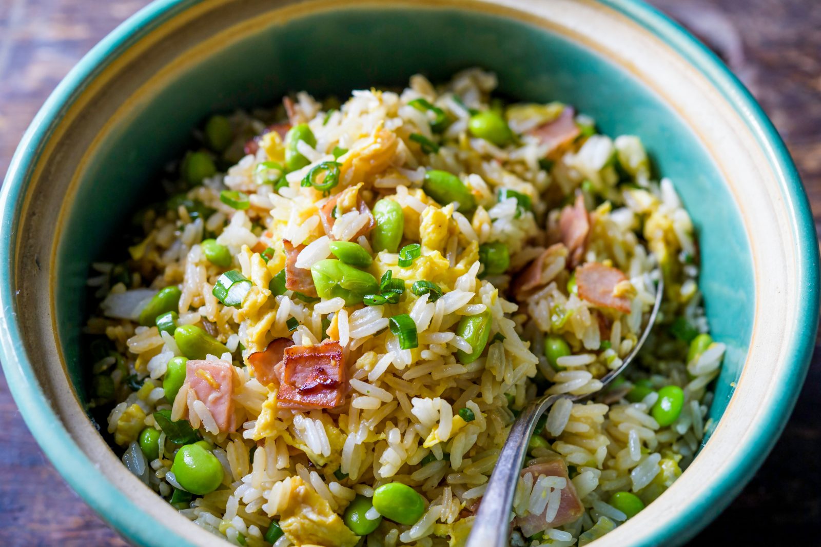 Fried Rice Edamame Ham