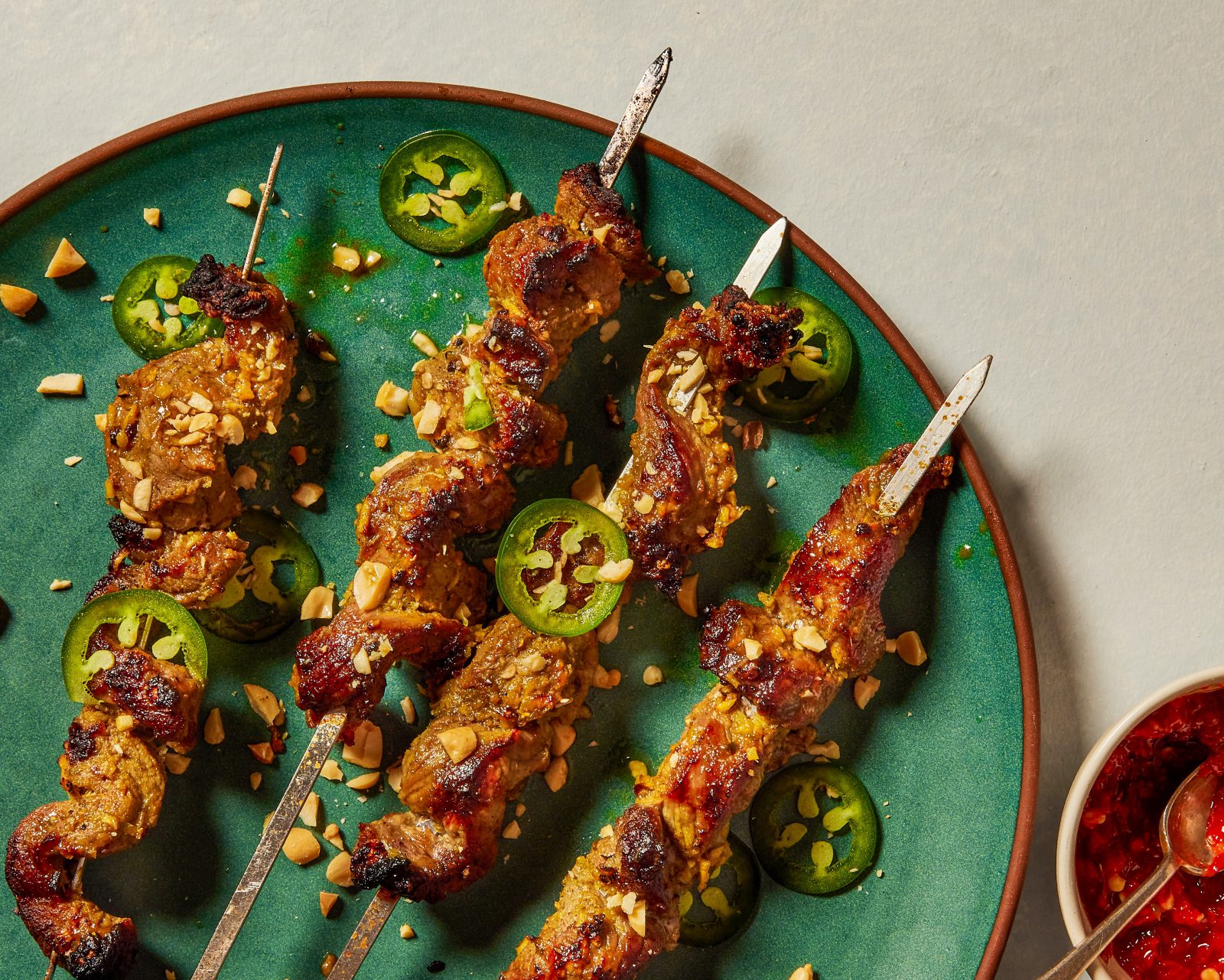 Garlic Ginger Beef Skewers