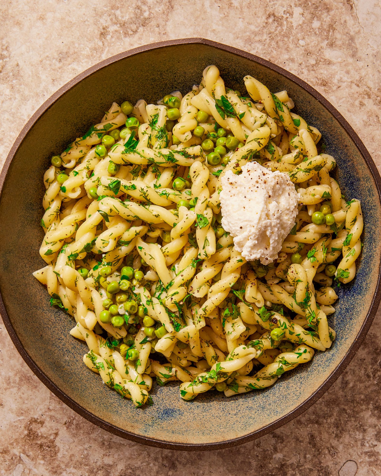 Gemelli Peas Lemon Herbs Ricotta