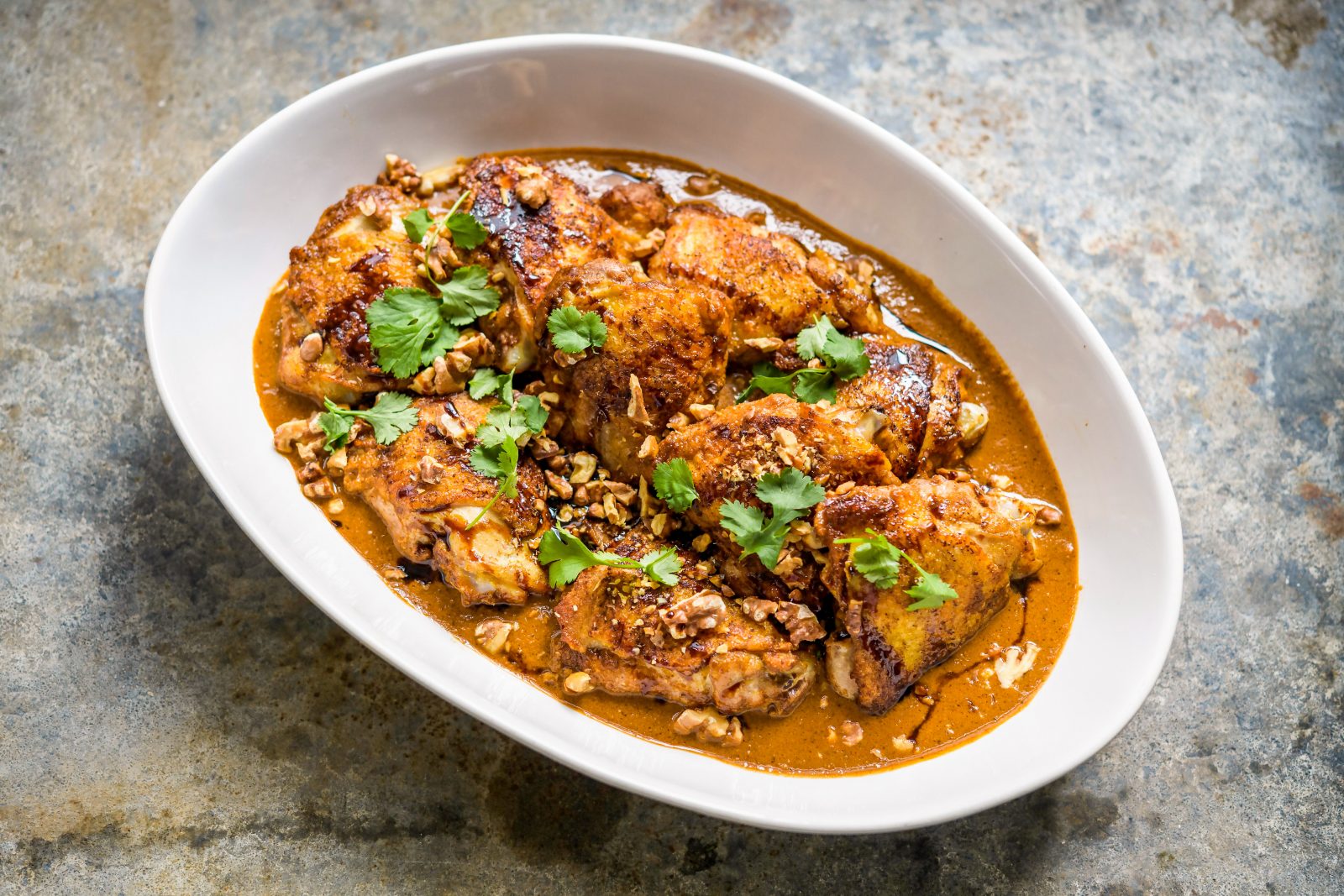 Georgian Chicken Walnut Cilantro Sauce