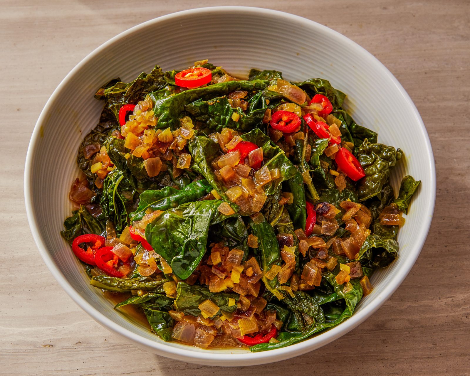 Gingery Braised Greens Berebere