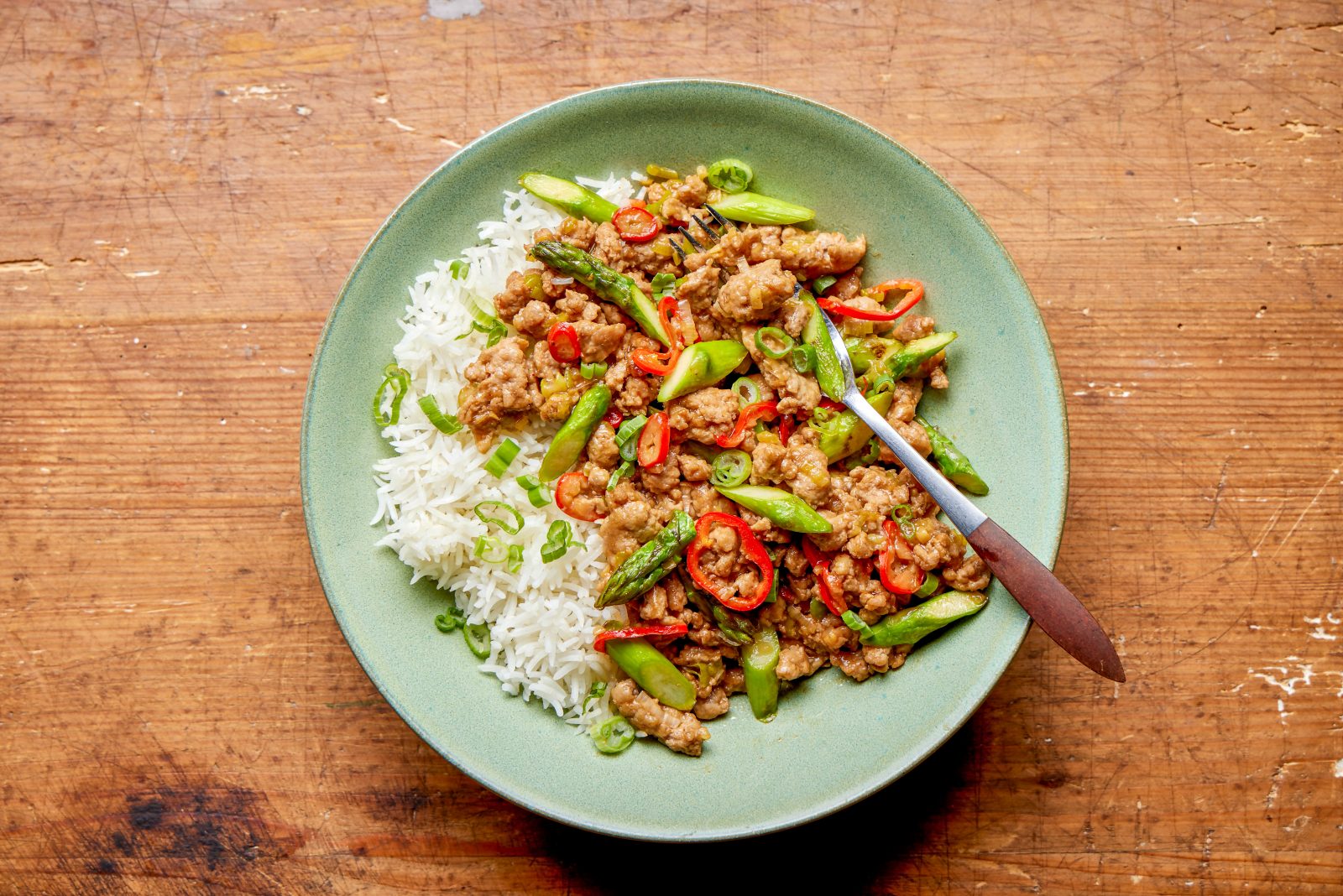 Gingery Stir Fried Pork Asparagus