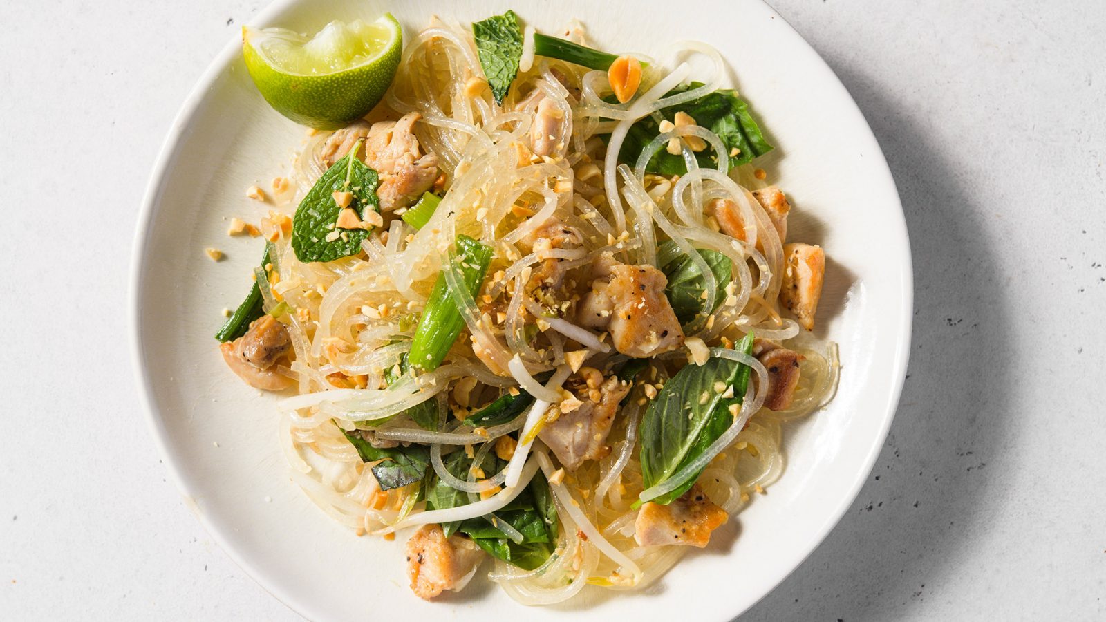 Glass Noodles with Chicken Herbs Peanuts FB 2