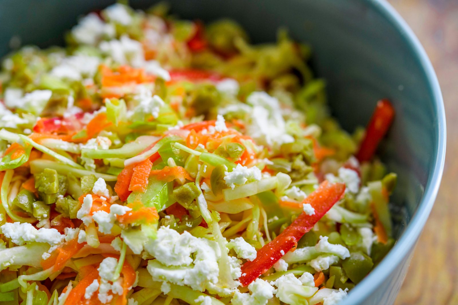 Greek Cabbage Salad Carrots Olives