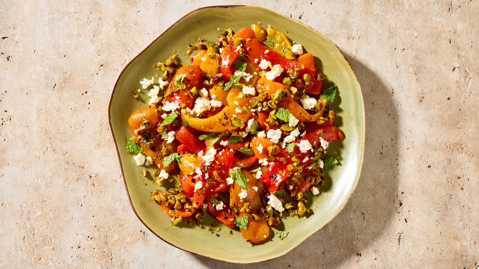 Grill Roasted Sweet and Sour Peppers with Feta and Herbs